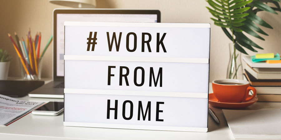 work from home sign